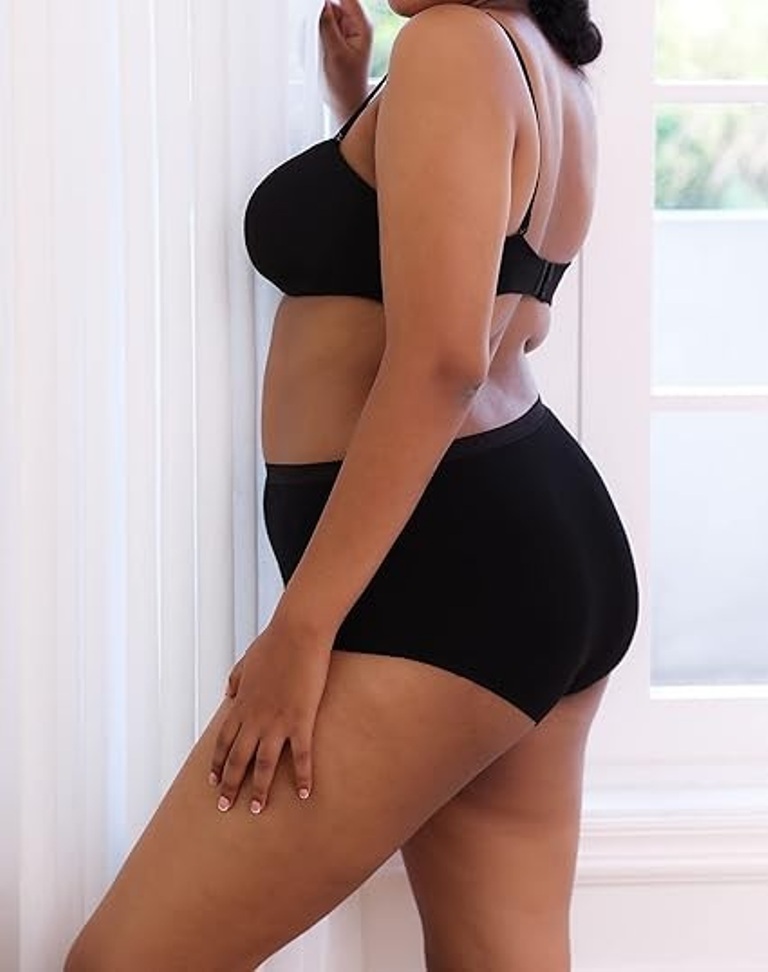 2 Li Paket Bambu Büyük Beden Bato Yüksek Bel Slip Külot