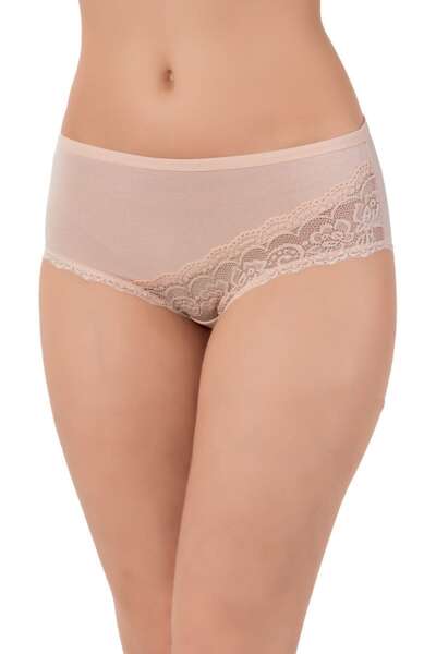 5 li Paket Pamuklu Dantelli Likralı Kadın Bato Slip Külot