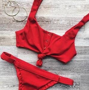 Angelsin Kırmızı Bikini Takım - Thumbnail