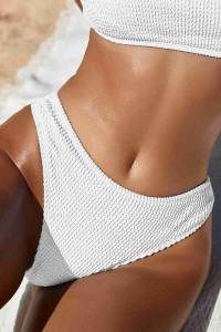 Beyaz Angelsin Özel Fitilli Kumaş Bikini Altı - Thumbnail