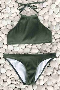 Angelsin Yeşil Tankini Bikini Takım - Thumbnail
