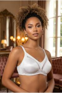 Le Jardin - Beyaz Balensiz Tül Detaylı Toparlayıcı Sütyen