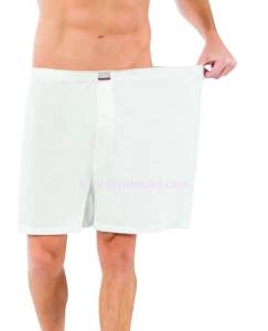 Öztaş - Beyaz Büyük Beden %100 Pamuklu Erkek Boxer Külot