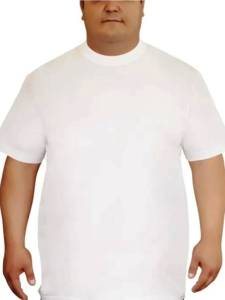 Öztaş - Beyaz Büyük Beden Battal %100 Pamuklu Sıfır Yaka Kısa Kollu Erkek Atlet