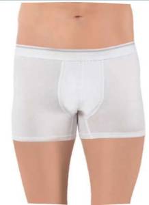 Öztaş - Beyaz Pamuklu Büyük Beden Battal Likralı Erkek Boxer Külot