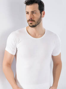 Lüx DRM - Bisiklet Yaka Kısa Kollu Pamuklu Erkek Atlet 