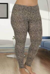 Lady - Büyük Beden Leopar Desen Tayt