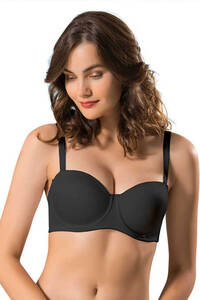 Desteksiz Soft Cup Straplez Sütyen - Thumbnail