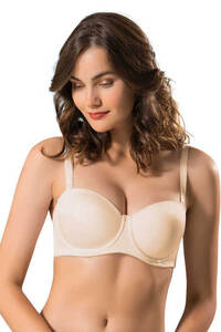 Desteksiz Soft Cup Straplez Sütyen - Thumbnail