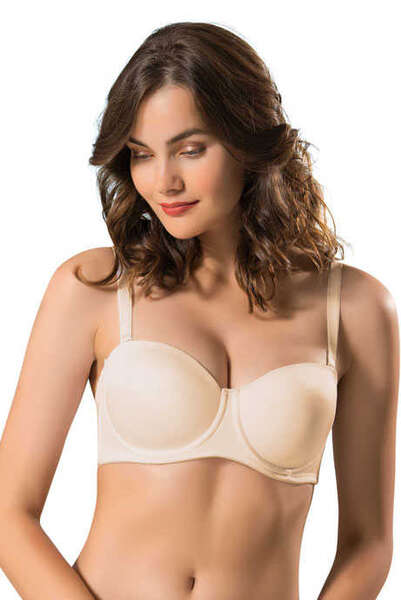 Desteksiz Soft Cup Straplez Sütyen