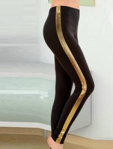 Lady - Dore Şeritli Siyah Tayt