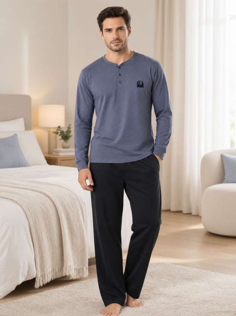 Füme Dört Mevsim Erkek Pijama Takımı