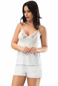 Sistina - Ekru Penye Dantelli Atlet ve Şort Takım