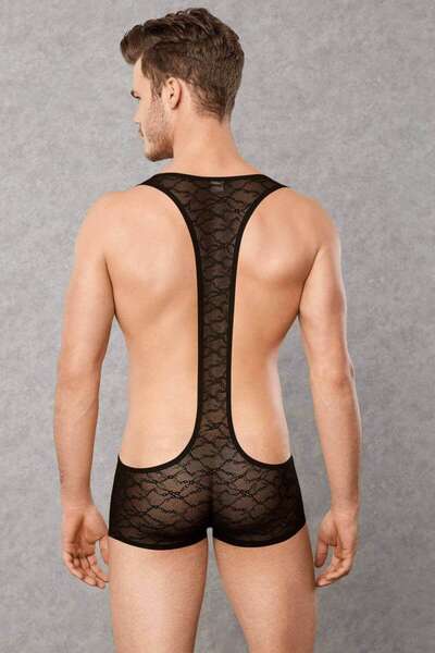 Erkek Dantel Body Suit