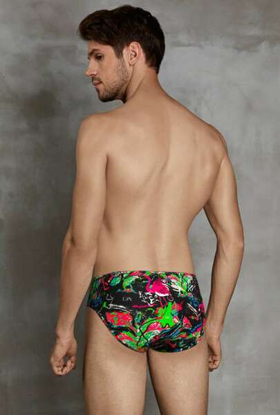 Erkek Flamingo Desen Slip Külot