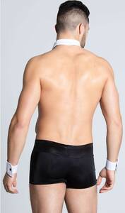 Erkek Siyah Fantazi Papyonlu Kostüm - Thumbnail