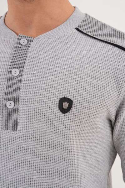 Gri Selanik Kumaş Kışlık Erkek Pijama Takımı