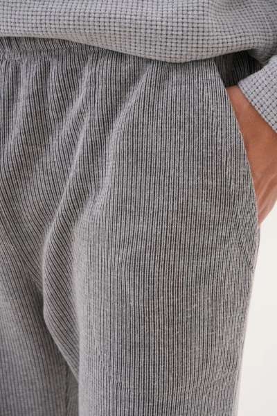 Gri Selanik Kumaş Kışlık Erkek Pijama Takımı