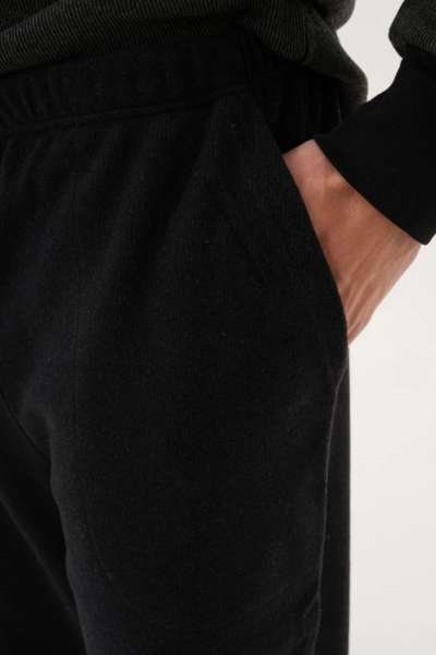 Gri-Siyah Selanik Kumaş Kışlık Erkek Pijama Takımı