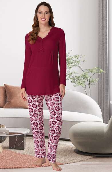 Effortt - Hamile Lohusa Desenli Pijama Takımı (1)