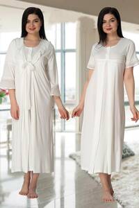 Hamile Lohusa Sabahlıklı Gecelik Takım - Thumbnail