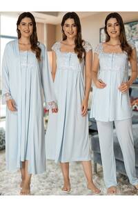 Effortt - Hamile Lohusa Sabahlıklı Gecelik ve Pijama Takım