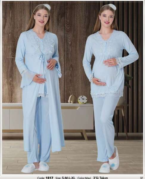 Hamile Lohusa Sabahlıklı Pijama Takım
