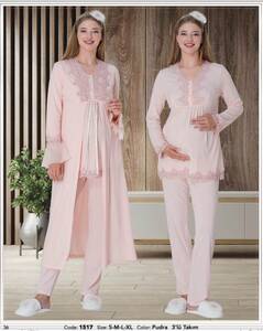 Hamile Lohusa Sabahlıklı Pijama Takım - Thumbnail