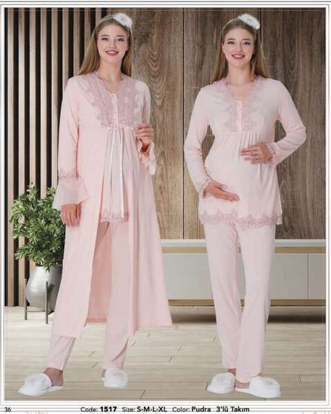 Hamile Lohusa Sabahlıklı Pijama Takım