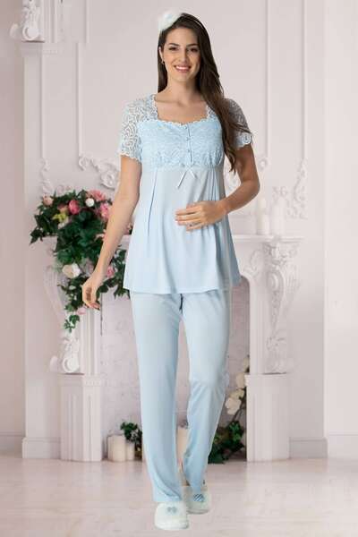 Hamile Lohusa Sabahlıklı Pijama Takım