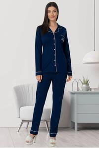 Hamile Lohusa Sabahlıklı Pijama Takımı 3lü Set - Thumbnail