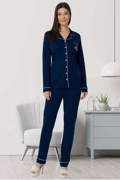 Hamile Lohusa Sabahlıklı Pijama Takımı 3lü Set