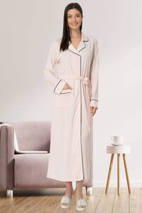 Hamile Lohusa Sabahlıklı Pijama Takımı 3lü Set - Thumbnail