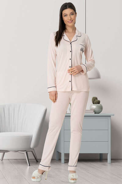 Hamile Lohusa Sabahlıklı Pijama Takımı 3lü Set