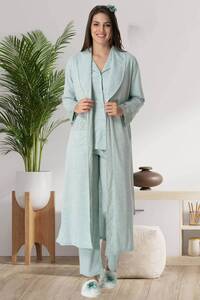 Hamile Lohusa Sabahlıklı Pijama ve Gecelik Takım - Thumbnail