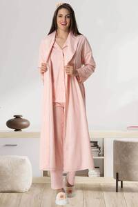 Hamile Lohusa Sabahlıklı Pijama ve Gecelik Takım - Thumbnail