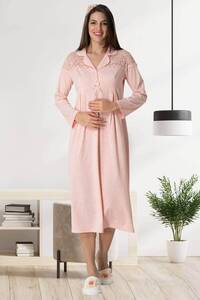 Hamile Lohusa Sabahlıklı Pijama ve Gecelik Takım - Thumbnail