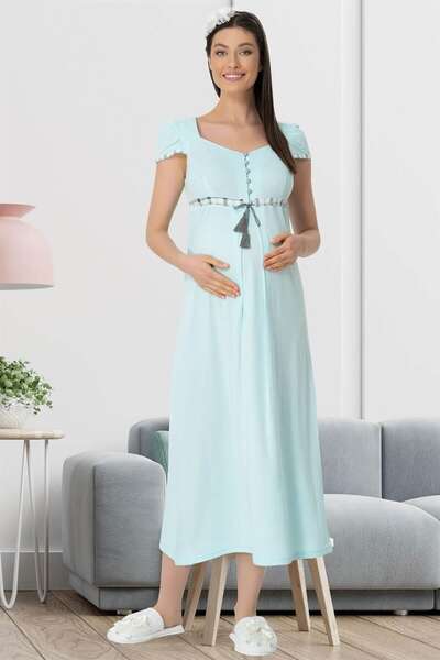 Hamile Lohusa Spor Ekoseli Gecelik