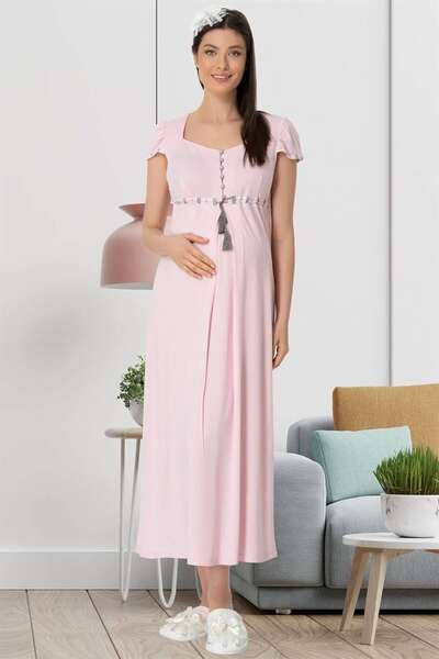 Hamile Lohusa Spor Ekoseli Gecelik