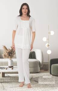 Hamile Lohusa Yarım Kollu Pijama Takımı - Thumbnail