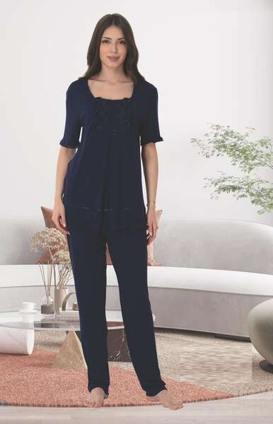 Hamile Lohusa Yarım Kollu Pijama Takımı