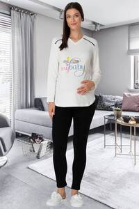 Mecit Pijama - Hamile Spor Tişört ve Tayt Takım