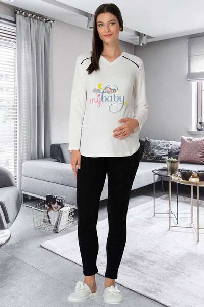 Mecit Pijama - Hamile Spor Tişört ve Tayt Takım