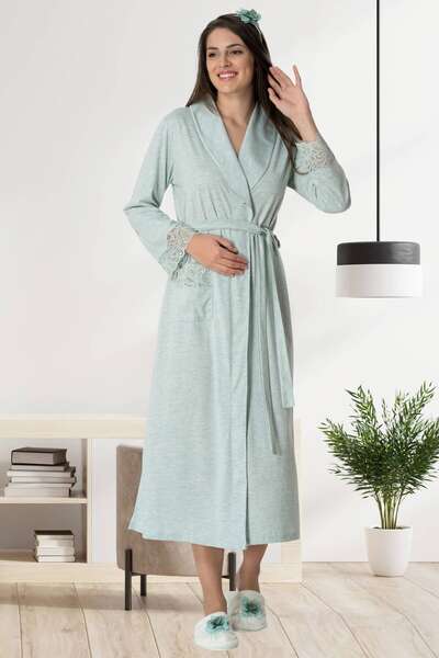 Mecit Pijama - İşlemeli Kadın Sabahlık (1)