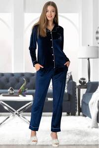 Kadife Kadın Pijama Takımı - Thumbnail