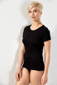 Öztaş - Kadın Siyah Pamuklu Jakarlı Kısa Kollu Ribana Atlet_Kopya(1)