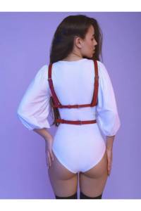 Kırmızı Harness Büstiyer Sütyen - Thumbnail