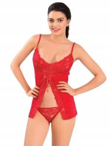 Sistina - Kırmızı Önden Açık Atlet ve Külot Takım
