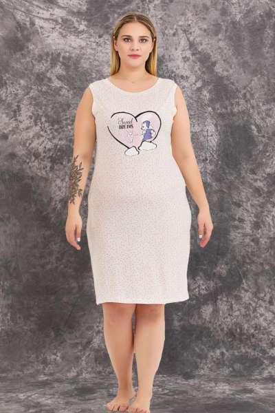 Lacivert Sabahlıklı Büyük Beden Gecelik Takımı