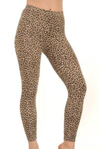 Lady - Leopar Desen Likralı Kadın Tayt
